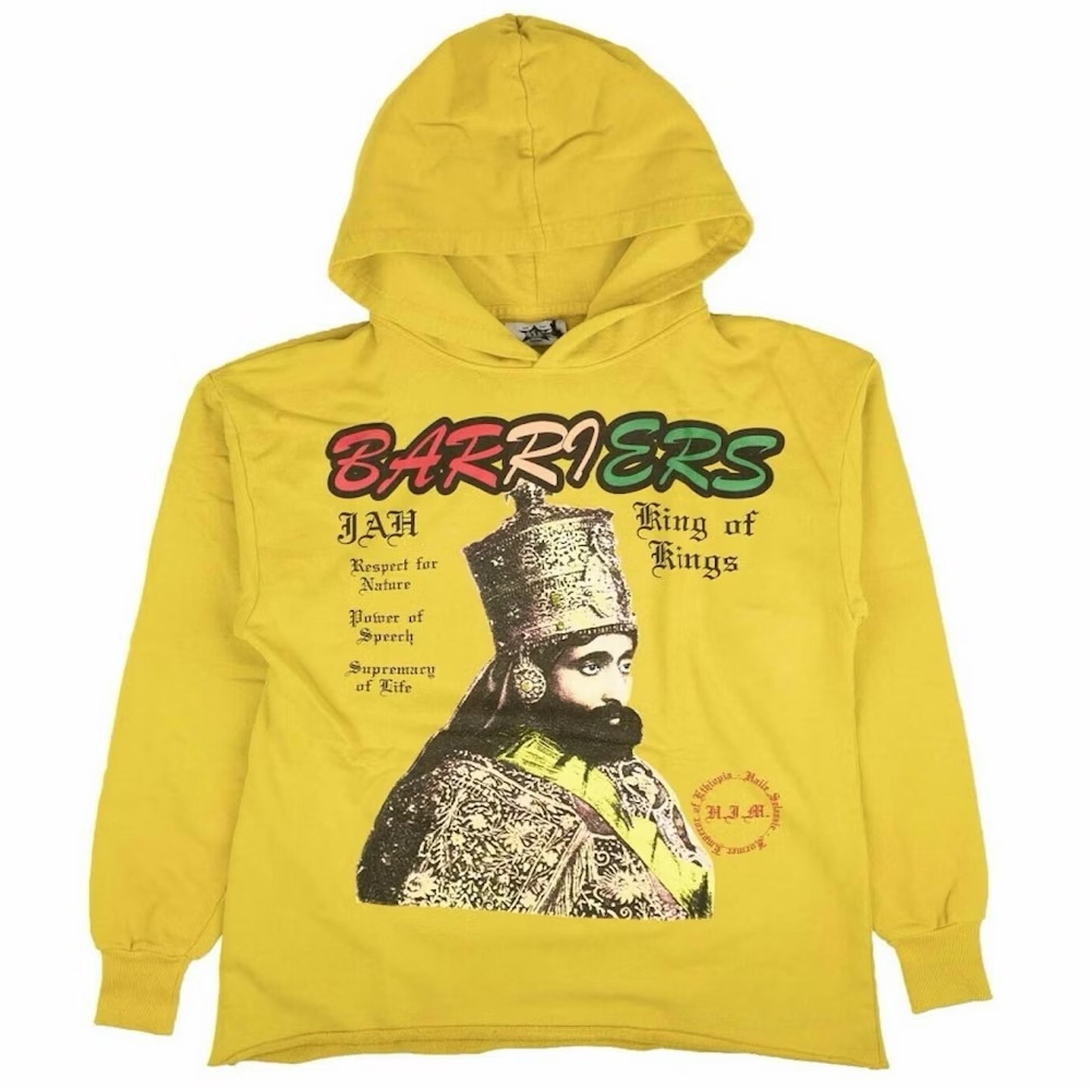 Barriers King Haile Selassie Hoodie Size Large